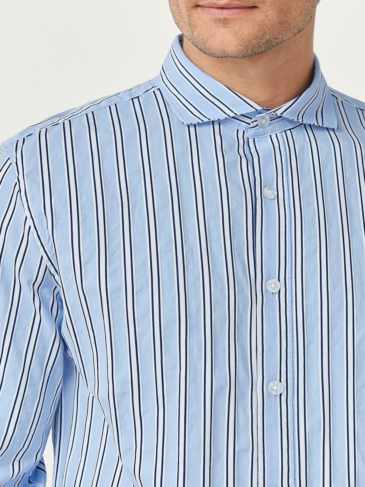 Ellos Men’s Plus Size Blue 100% Cotton Big And Tall Shirt UK Sizes 2XL-6XL