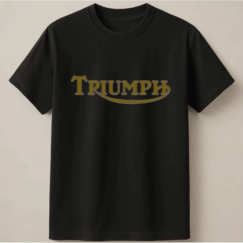 Triumph Tee With Retro Gold Emblem Design Unisex T Shirt