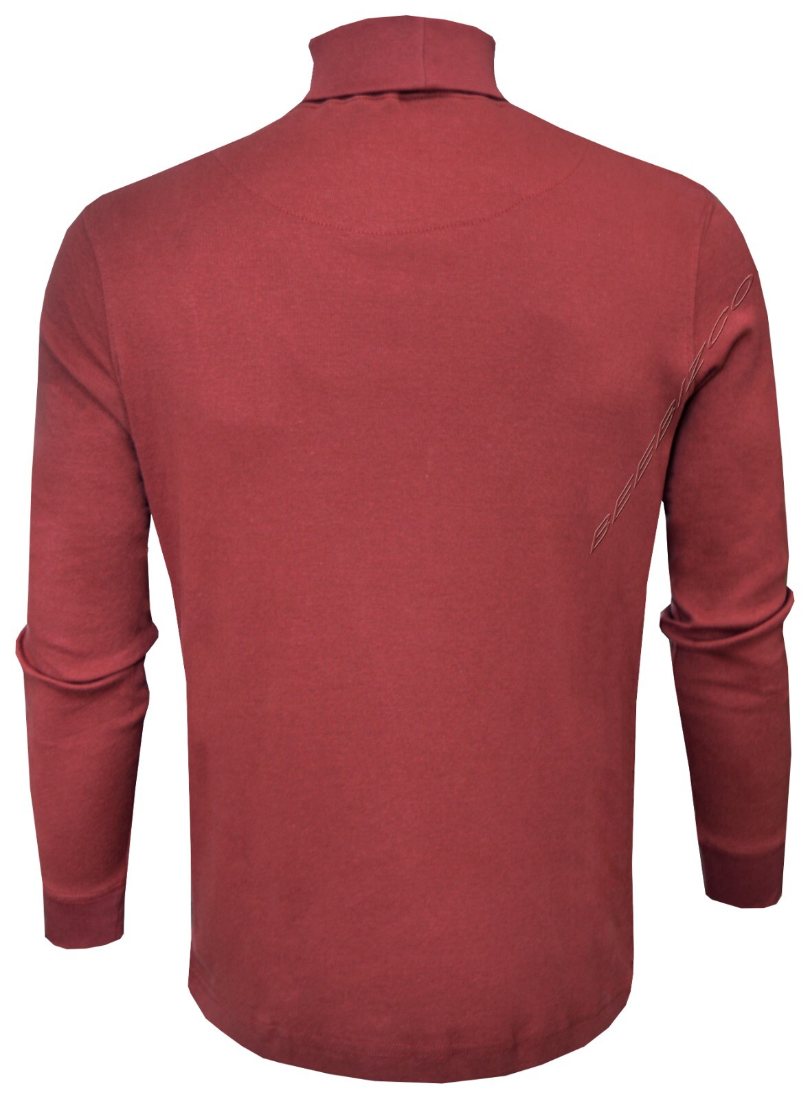 Mens Roll Neck Jumper Lightweight Baselayer Top Turtle Funnel Neck by Beebizco