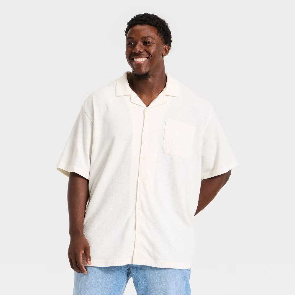 Men Short Sleeve Knit Camp Shirt – Goodfellow & Co