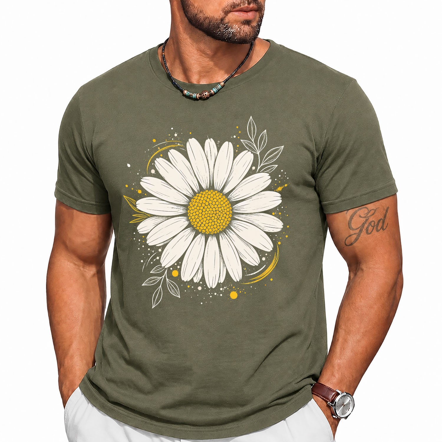 Cute Daisy Floral Shirt For Women Spring Season Casual Wear Flower Tee Gift