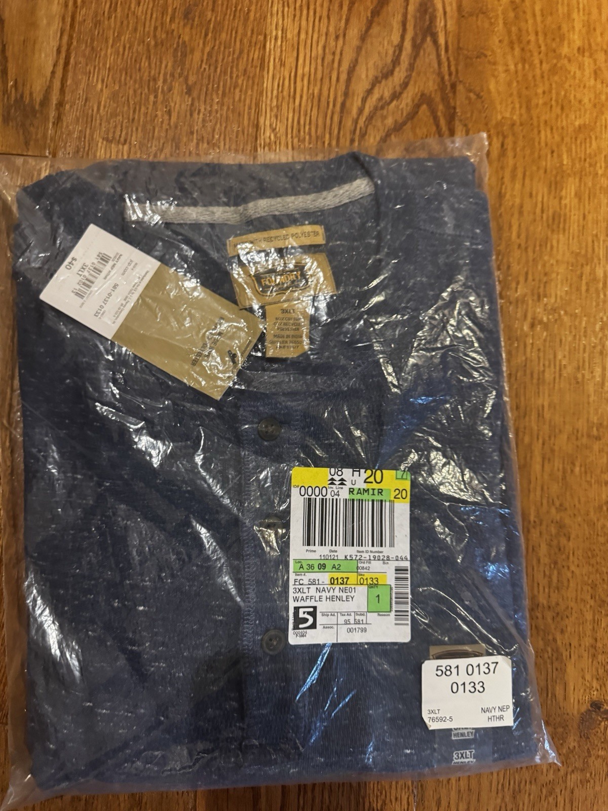 Foundry Supply Co Long Sleeve Shirt Men’s 3XLT Navy Blue