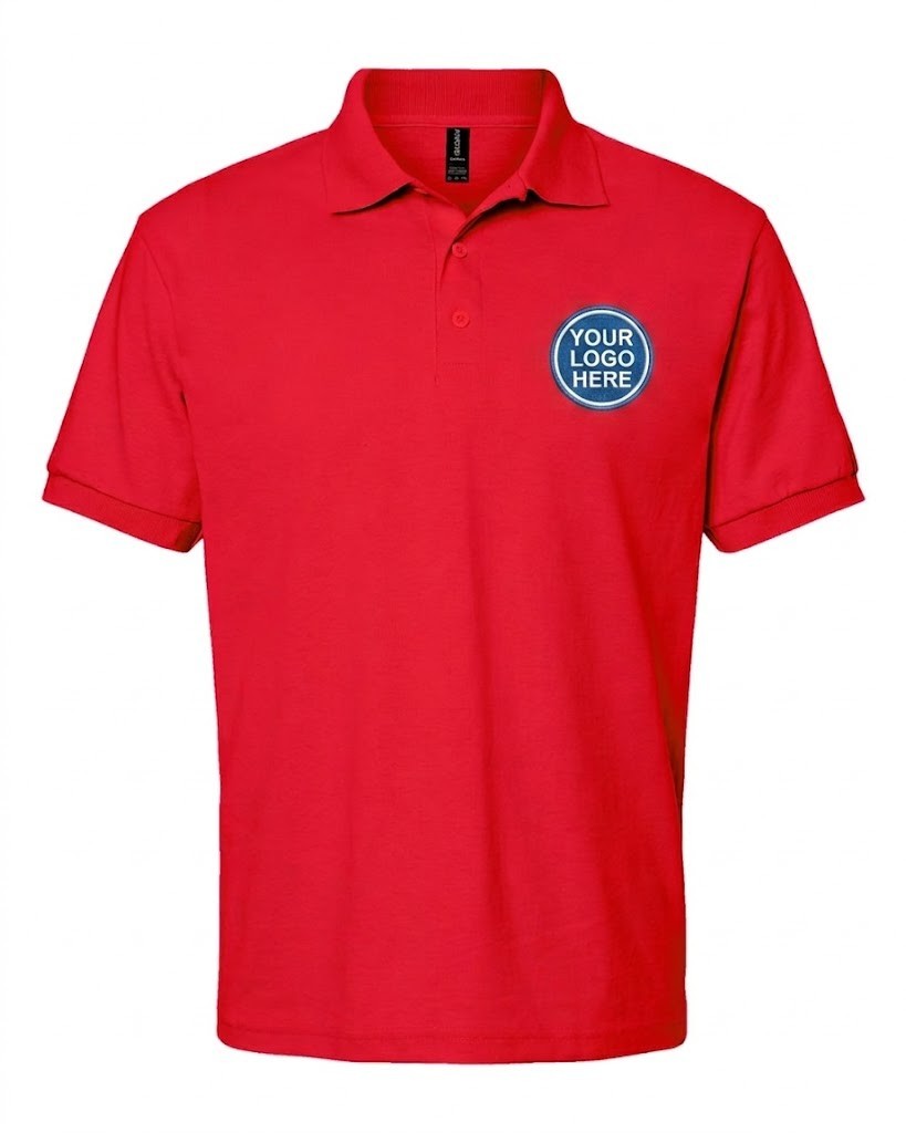 Custom Logo Print Polo T-Shirt Unisex Gildan Tee S – 5XL (Bulk Order Available)