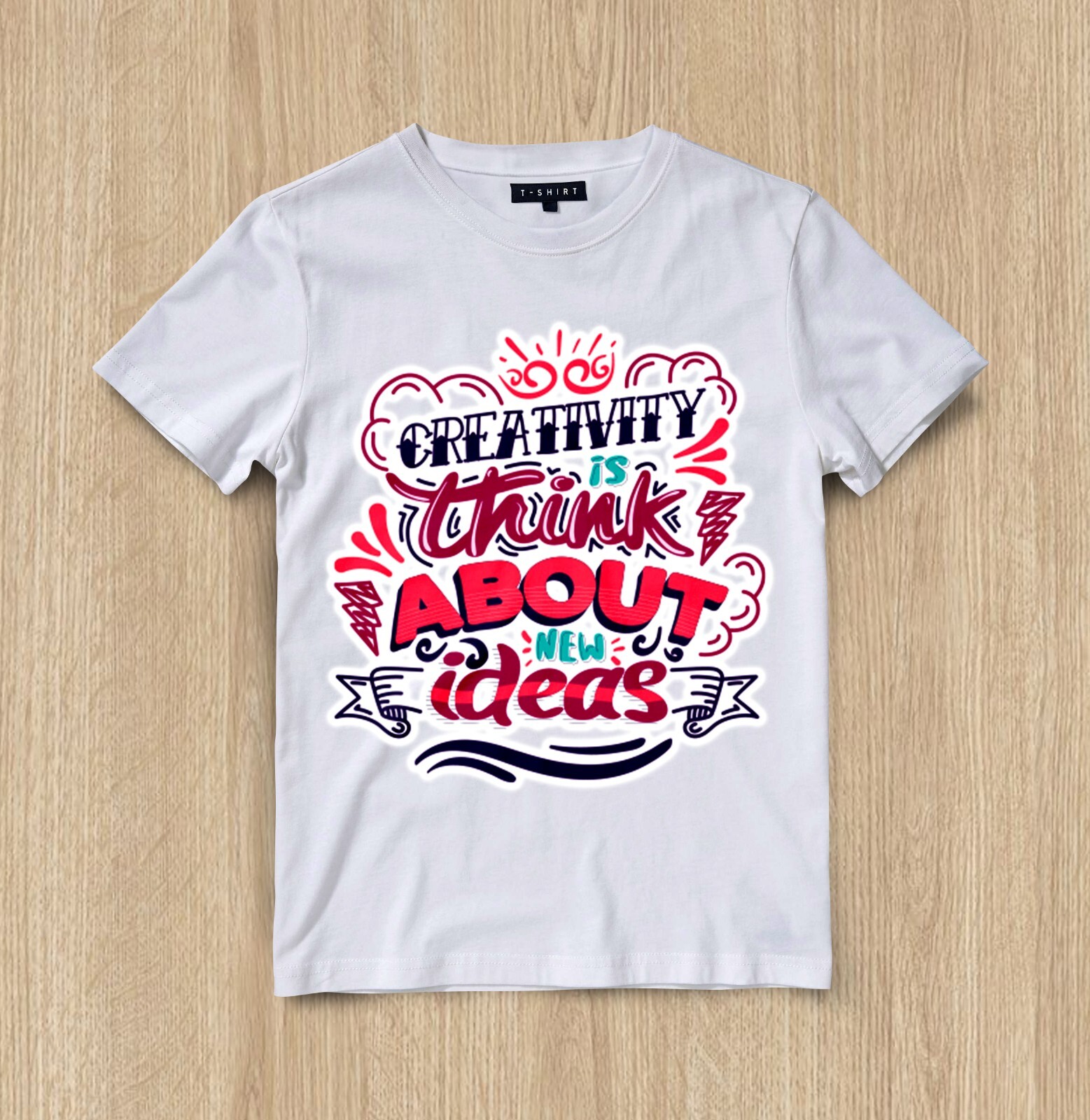 Custom The Spark of Creativity T-shirt Design Unisex Jersey Short Sleeve Tee