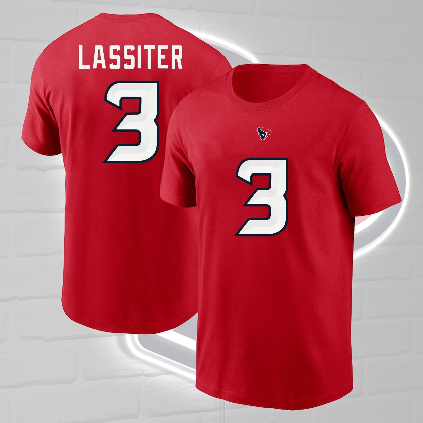 NEW! Kamari Lassiter #3 Houston Te.xans 2026 Name & Number Fastship For Fans