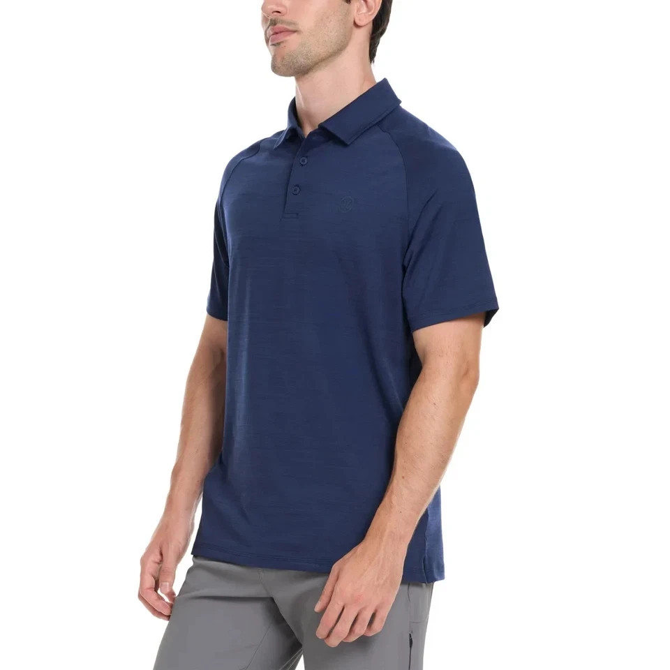NEW Hurley Men’s Performance Polo Moisture Wicking Stretch, Blue, Size LARGE