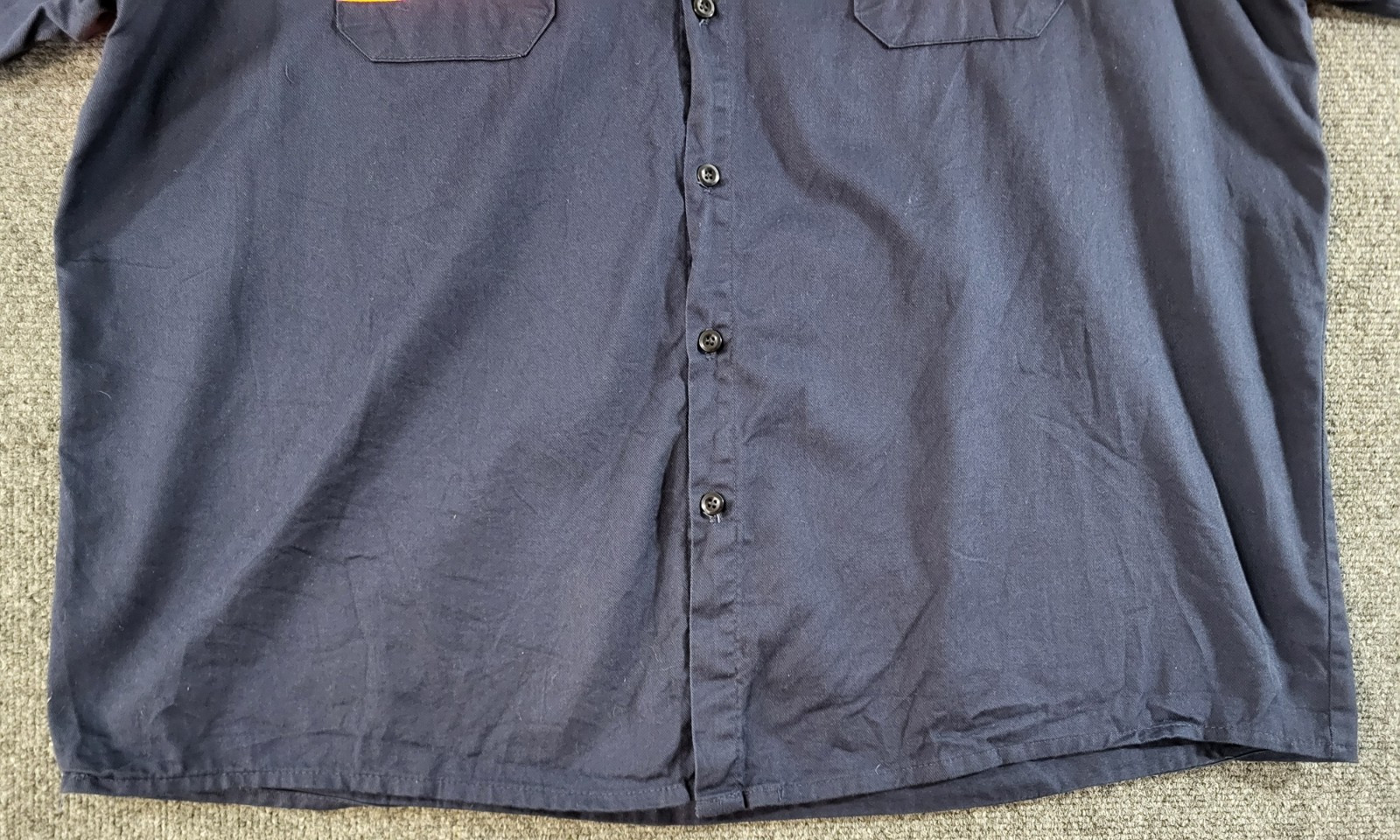 Aramark Hi Vis Safety Reflective Work Wear Shirt Mens 2XLR Blu/Orange S Sleeve