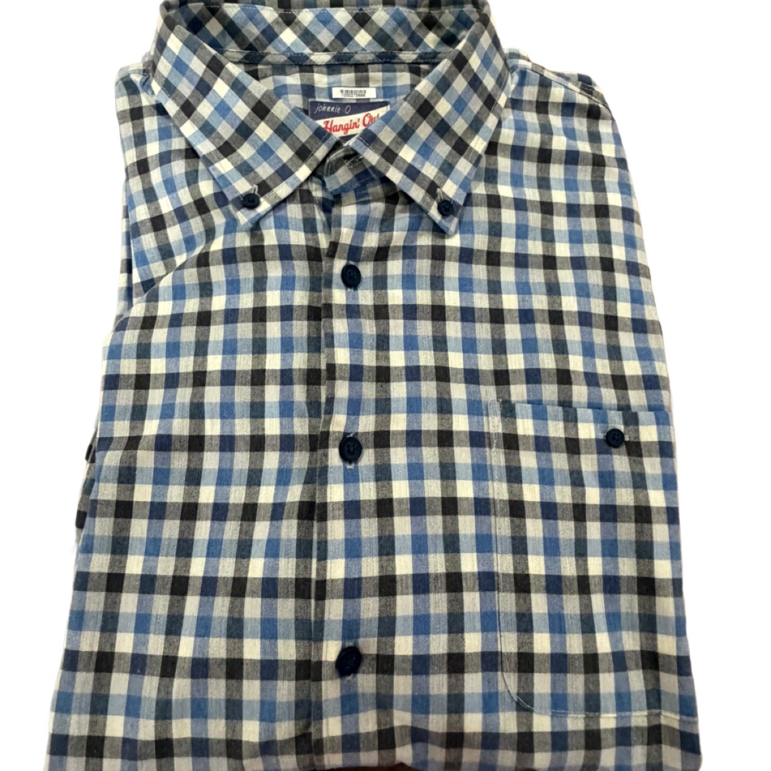 Johnnie-O Coen Hangin Out Gingham LS Button Up Mens 2XL Sport Shirt Casual
