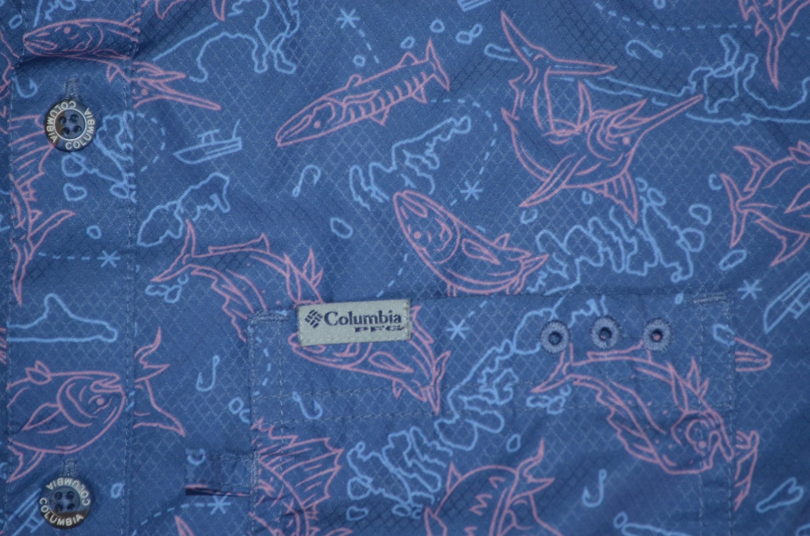 Columbia PFG Super Slack Tide Camp Shirt Mens Size Small Vented Omni Shade