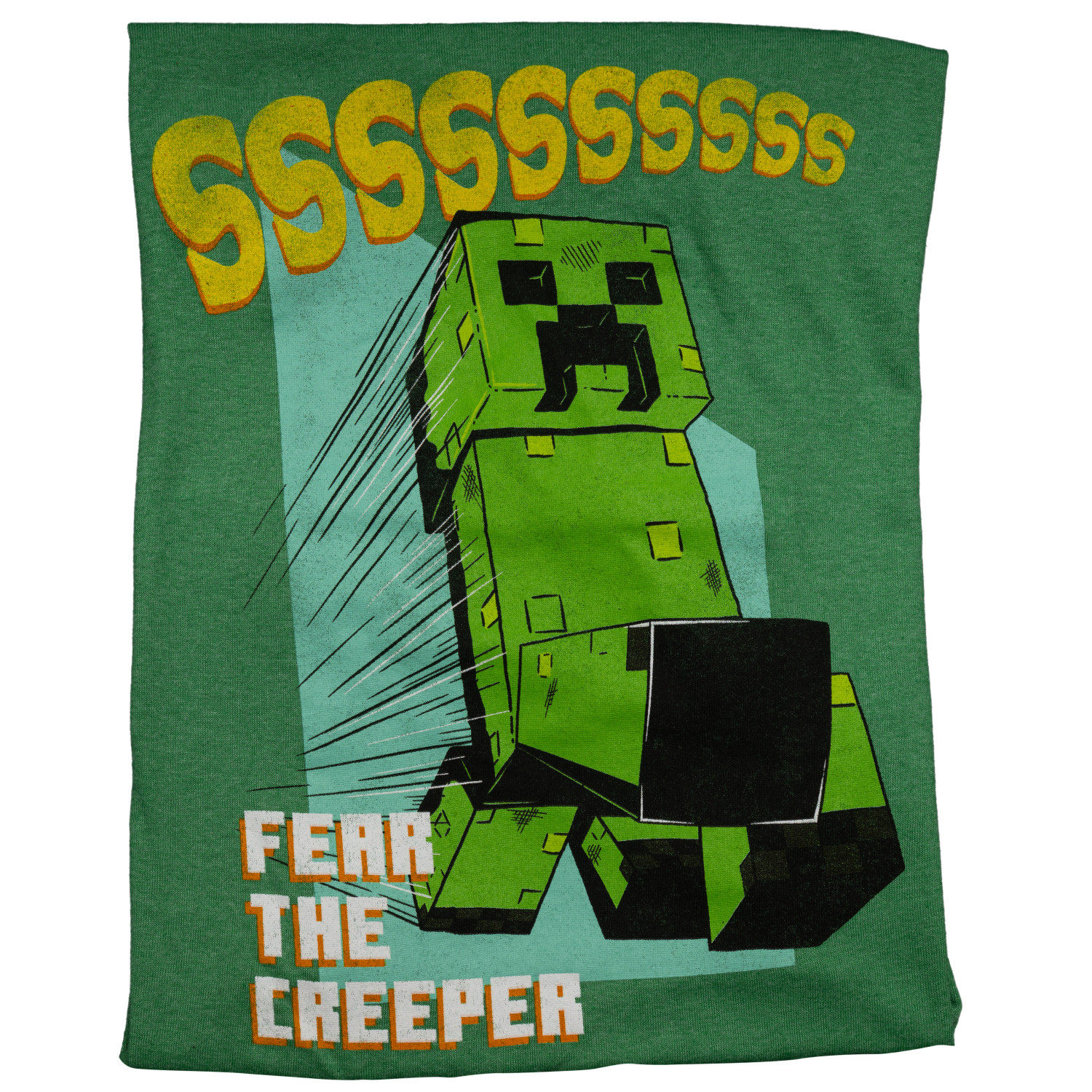 Minecraft Fear The Creeper Glow in Dark 2 Piece Adult T-Shirt Set