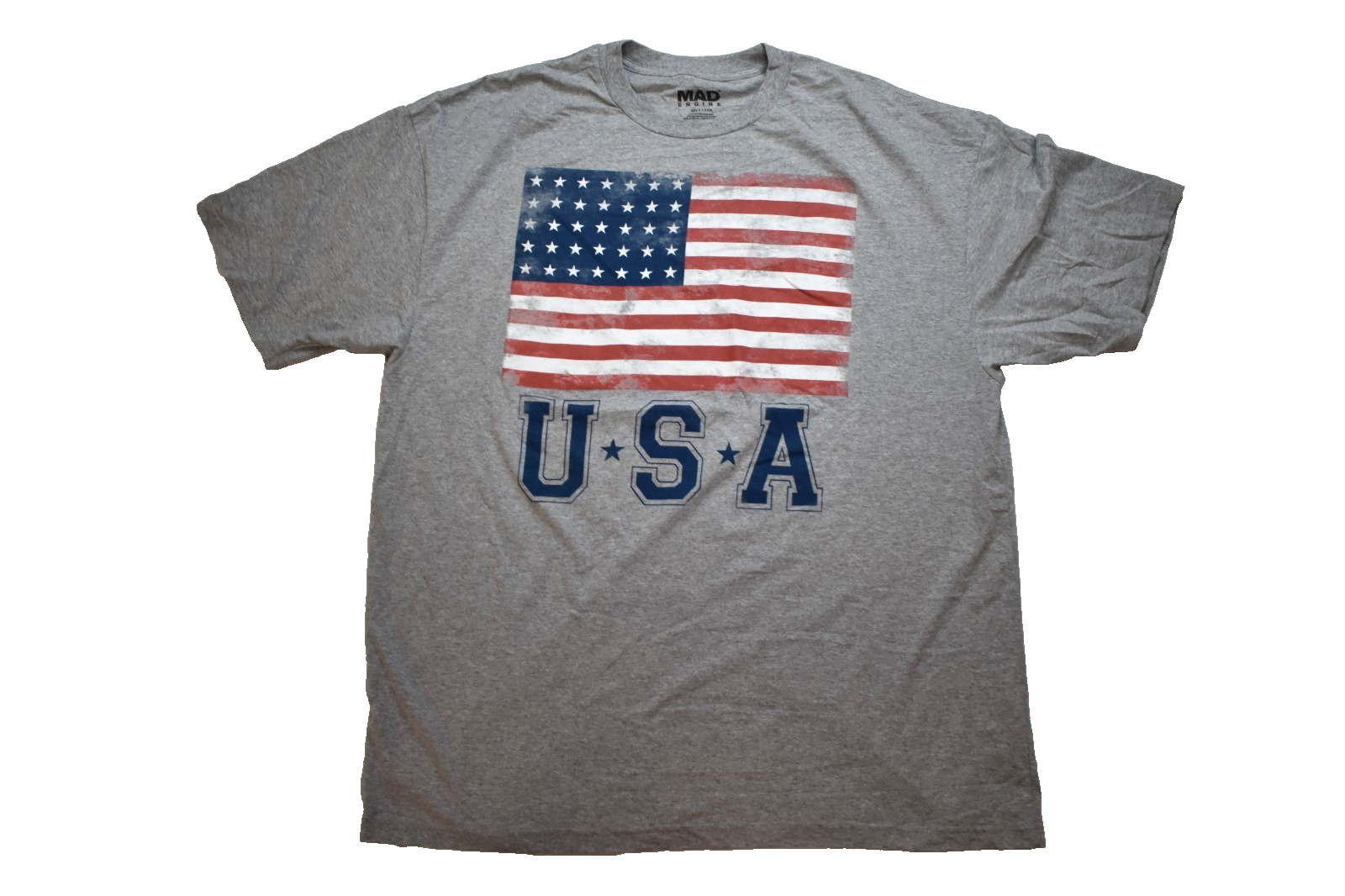 Mad Engine Mens Big & Tall American U.S.A. Distressed Flag Shirt New LT-6XL