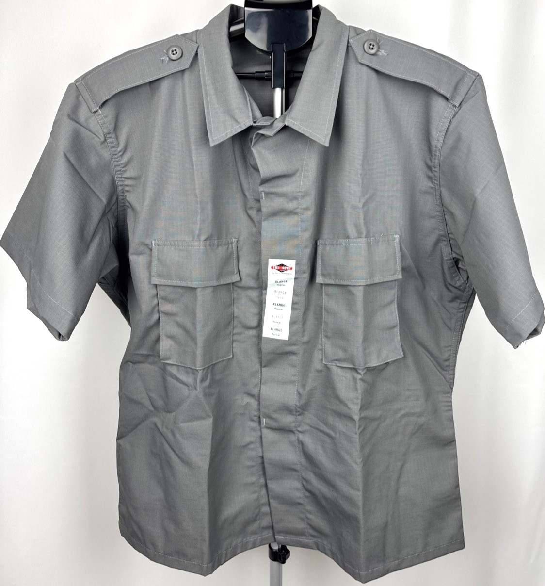 R&R Men’s Tax Shirt Short Sleeve 2-Pack Gray Polyester Blend Size XLR