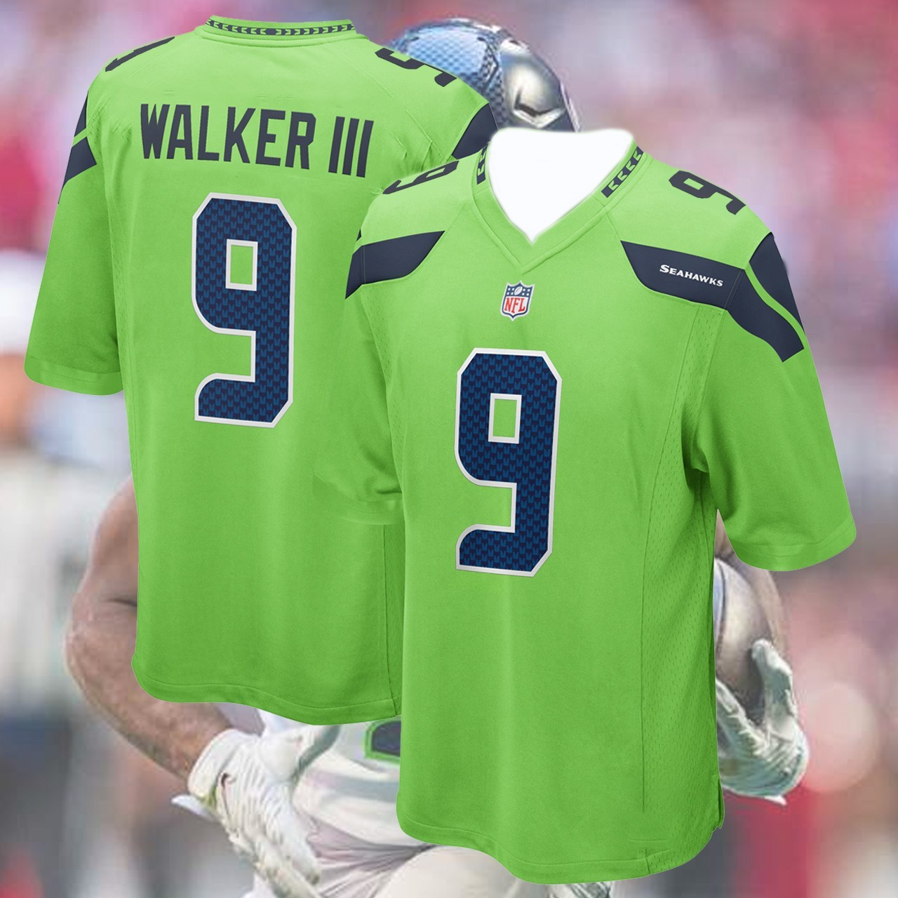 HOT! Walker III #9 Name & Number Players AOP Printed Gift For Seattle Fan