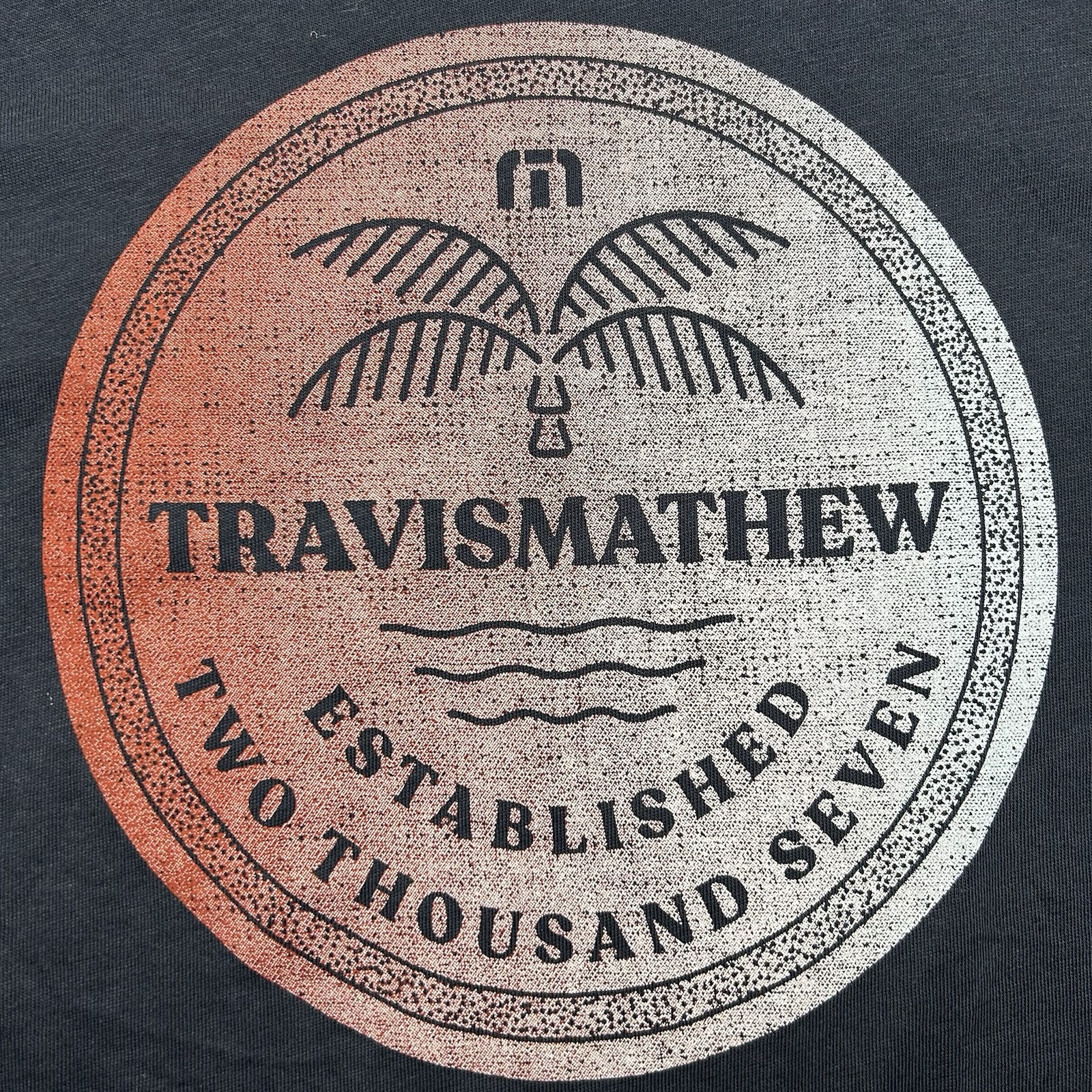 Travis Mathew Blue Climate Zone T Shirt Mens Small Golf Short Sleeve Navy NWT