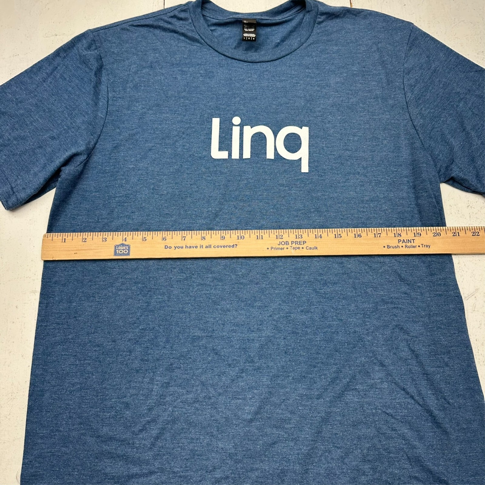 Perfect Tri District Blue Linq Graphic Short Sleeve Crew T-Shirt Mens Size Large