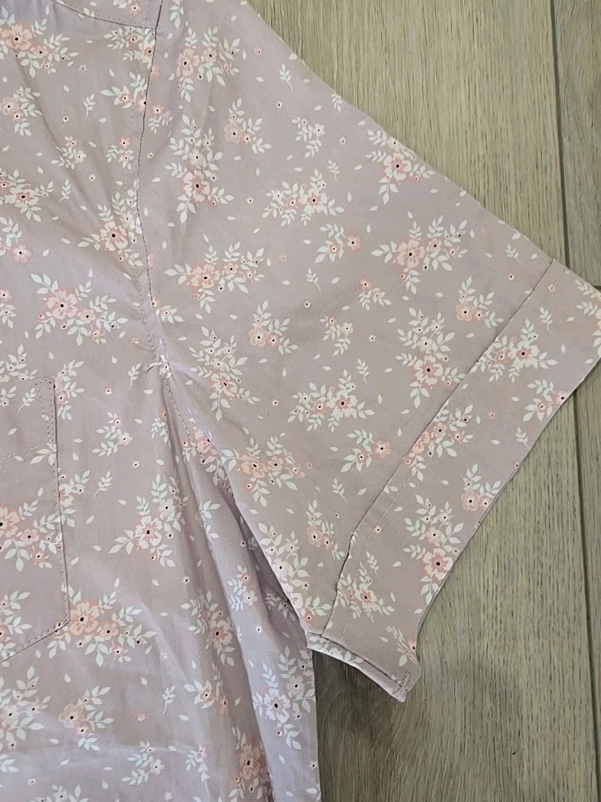 VTG 60’s Kennington Ltd California Shirt Mens L S/S Oxford Mauve Pink Floral NWT