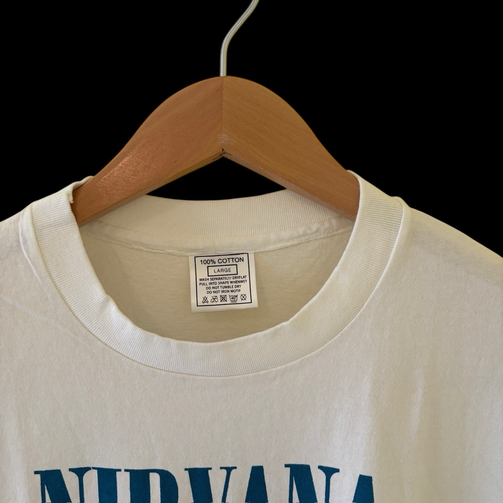 1993 Nirvana sliver tshirt men in utero Kurt Cobain vintage Modern Reprint Large