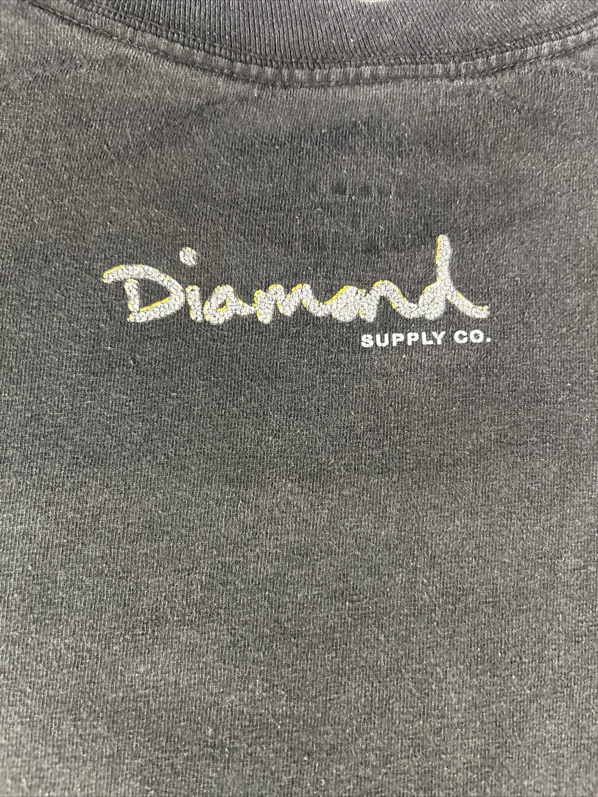 Travis Scott Diamond Supply Co. Collab Small Tshirt Black Colorful Solid Graphic