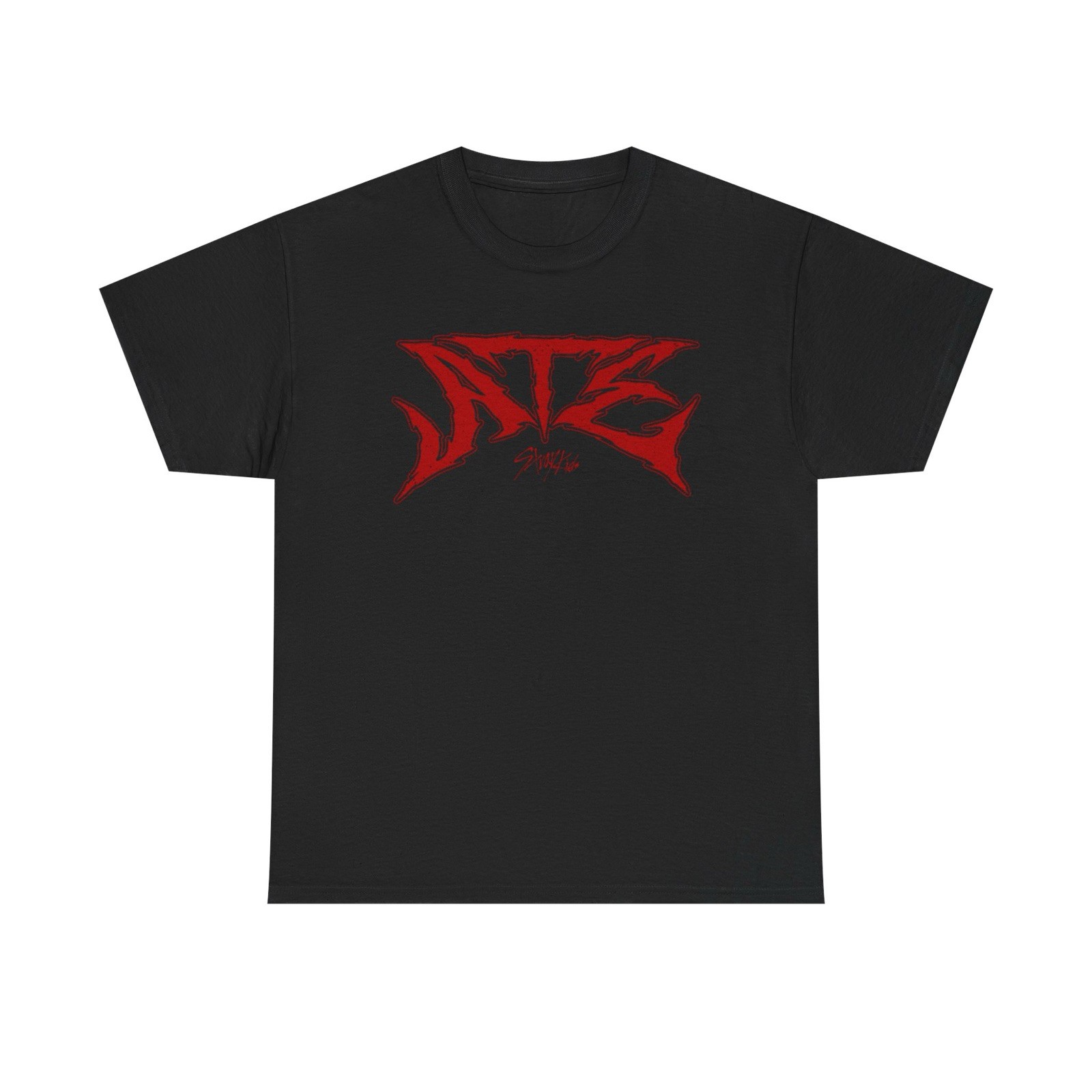 kpop stray kids ate custom tshirt in black. logo color is your choice