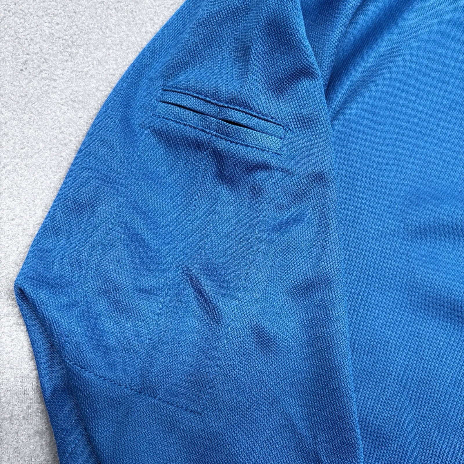 Magcomsen Mens Polo Golf Shirt Large Blue Performance Short Sleeve NWT
