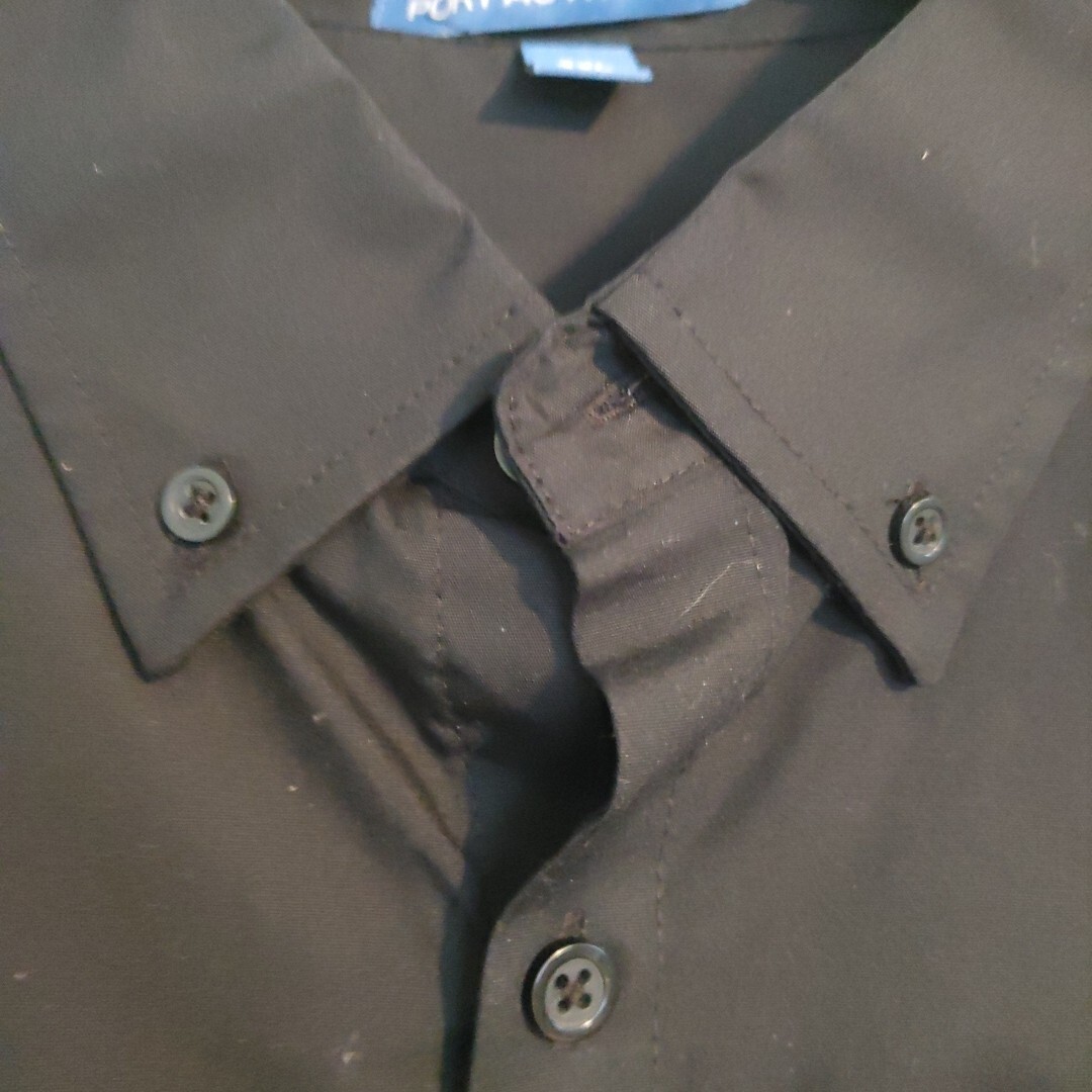 Port Authority Black Long Sleeve Button Down Shirt Men’s Size 2XL Left Pocket
