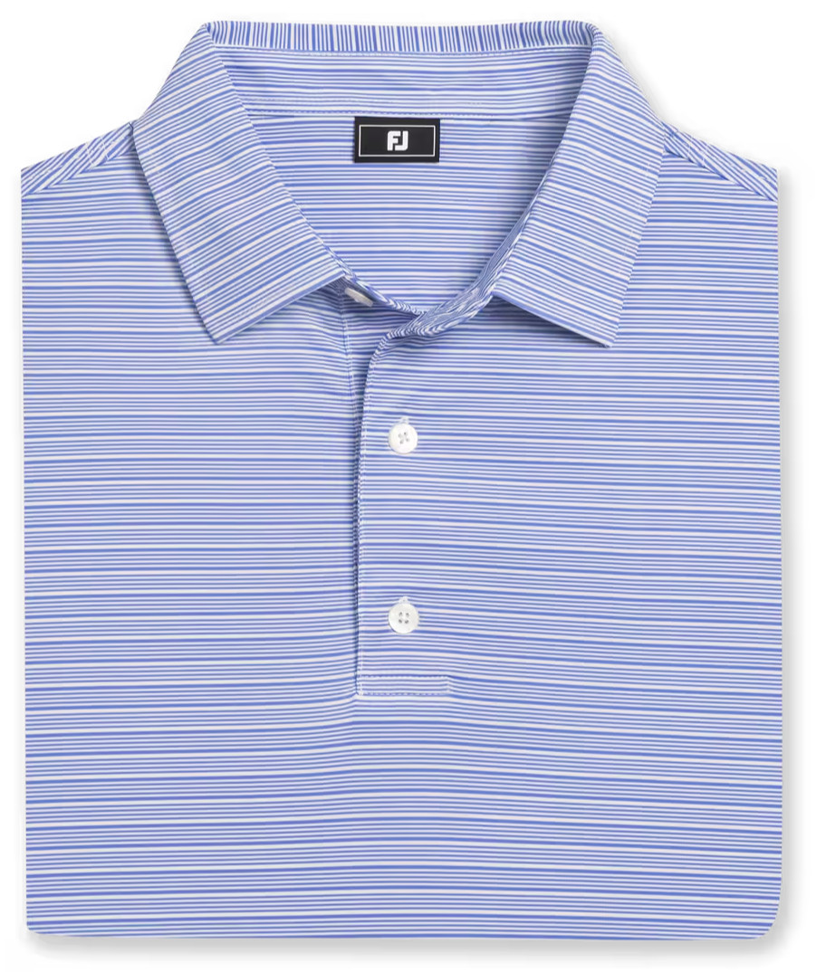 NEW MENS FOOTJOY FLIP STRIPE LISLE POLO GOLF SHIRT, VIVID VIOLET/WHITE,PICK SIZE