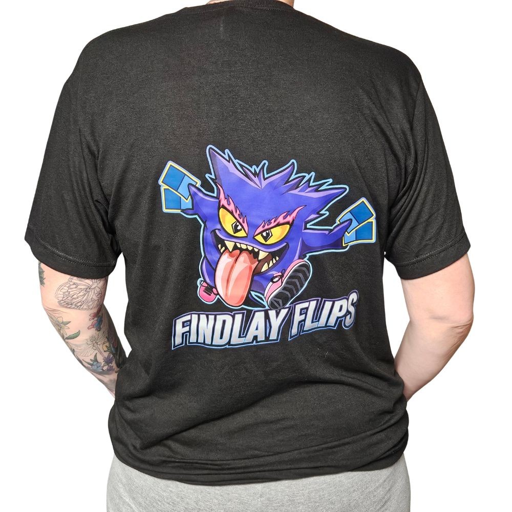 Findlay Flips Tee Shirt – Black Unisex (Pick Your Size)