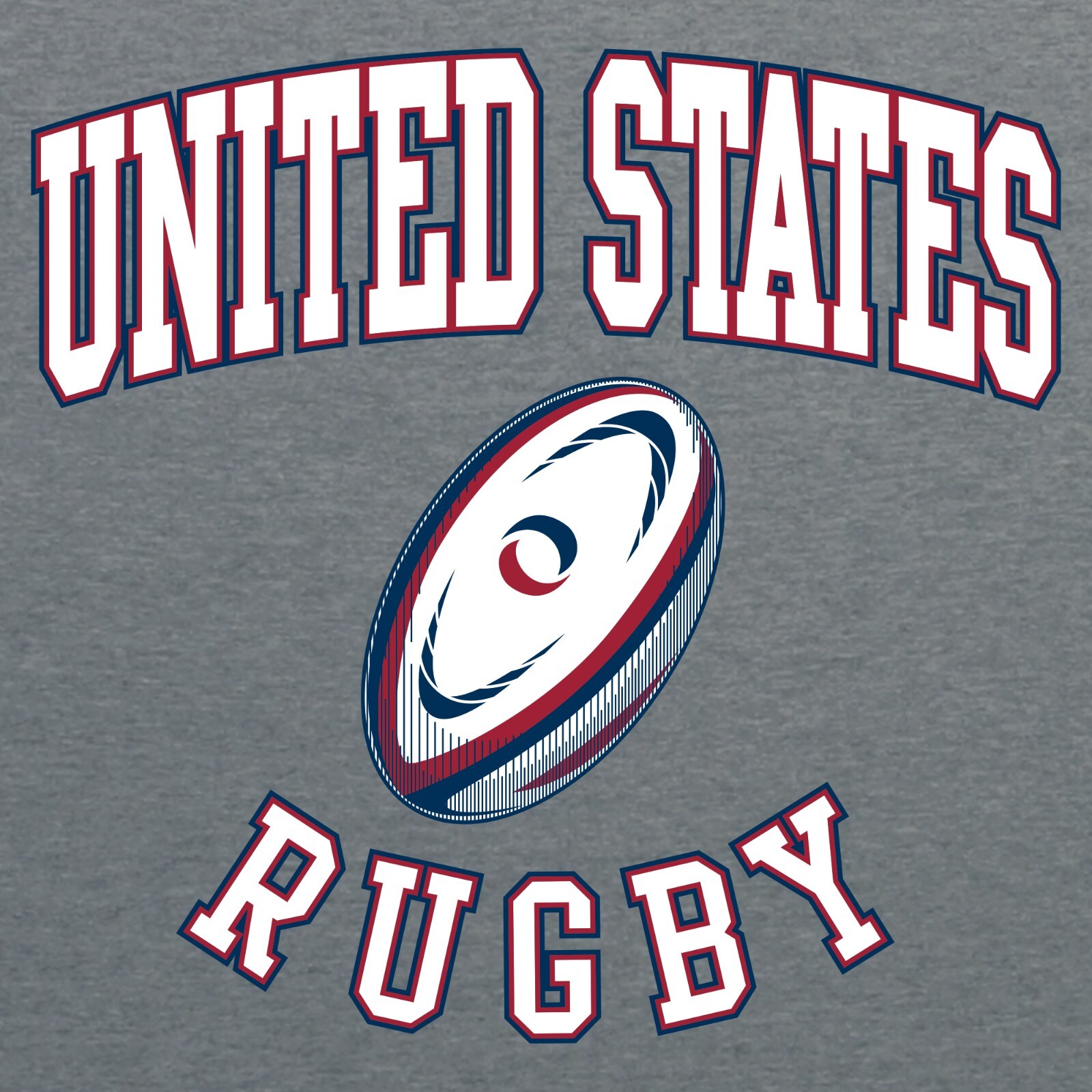 USA Rugby Ball T-Shirt – Graphite Heather