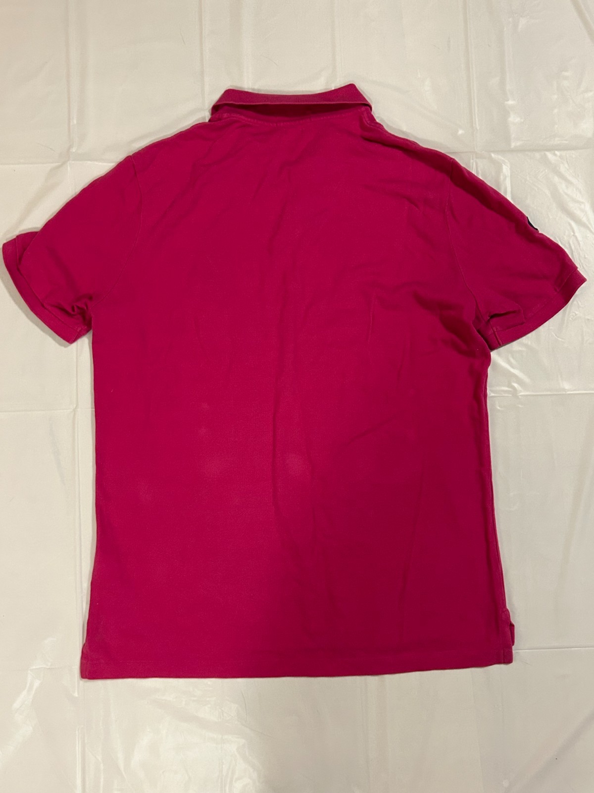 Polo Ralph Lauren Pink and Navy Polo Big Pony Classic Fit Mens Large 3 On Sleeve