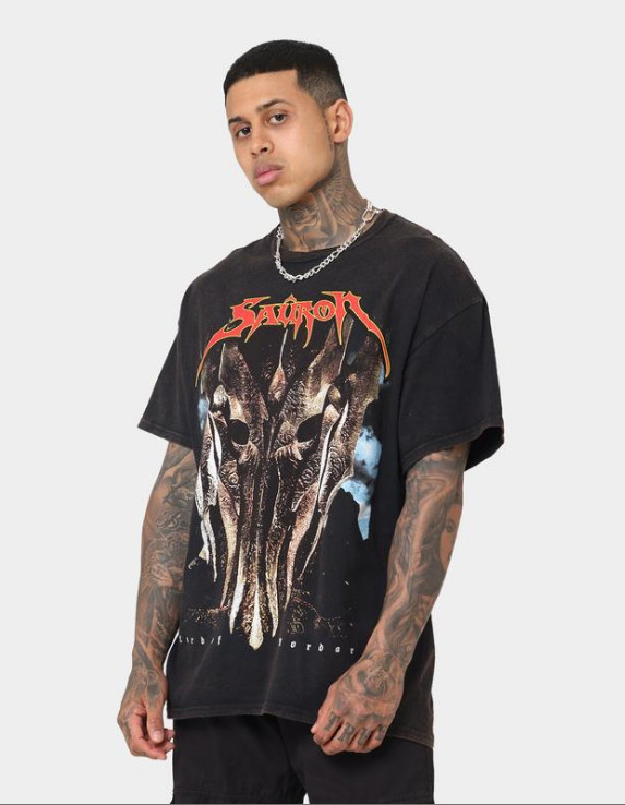 American Thrift X The Lord Of The Rings Sauron Vintage T-Shirt Black