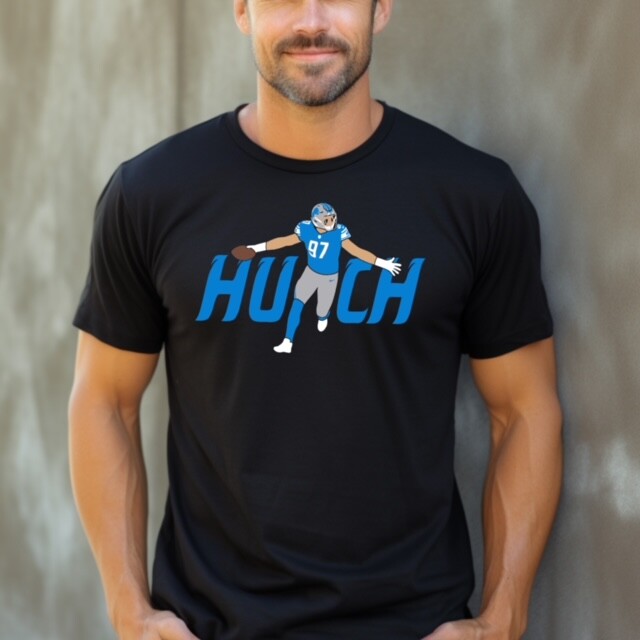HUTCH 97 | Detroit Football themed Pre-Shrunk Ring Spun Cotton T-Shirt