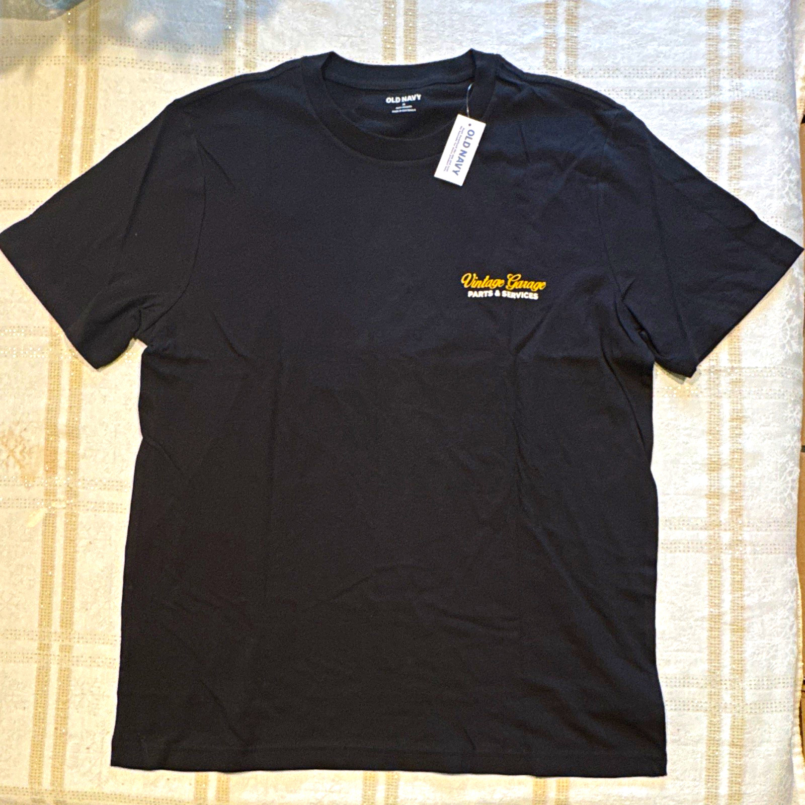 Old Navy Men’s M Black Cars Graphic Print Crew Neck Short Sleeve T-Shirt