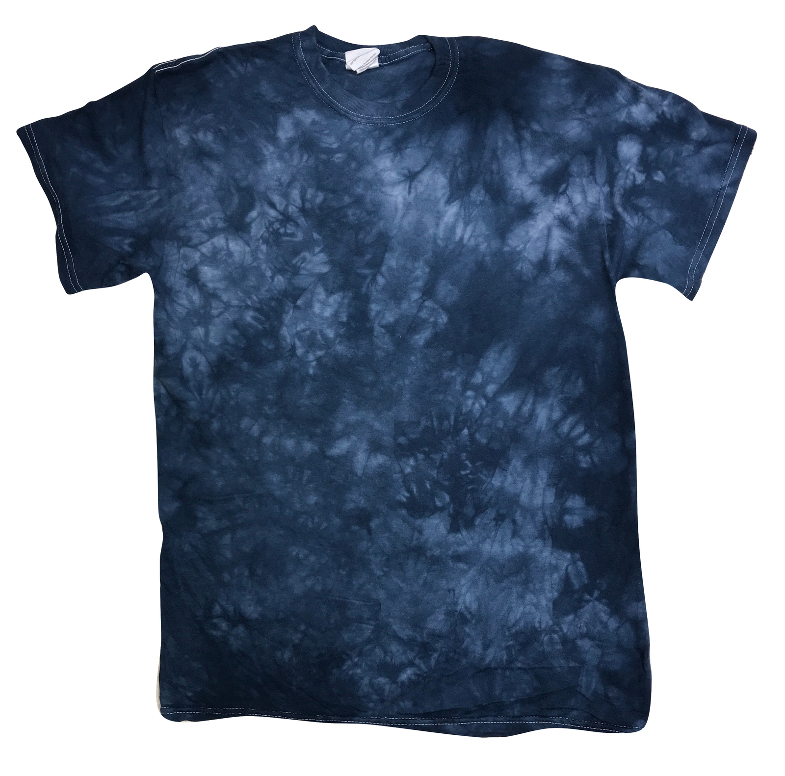 Crystal Wash Tie Dye Shirt Colorful Navy T-Shirt