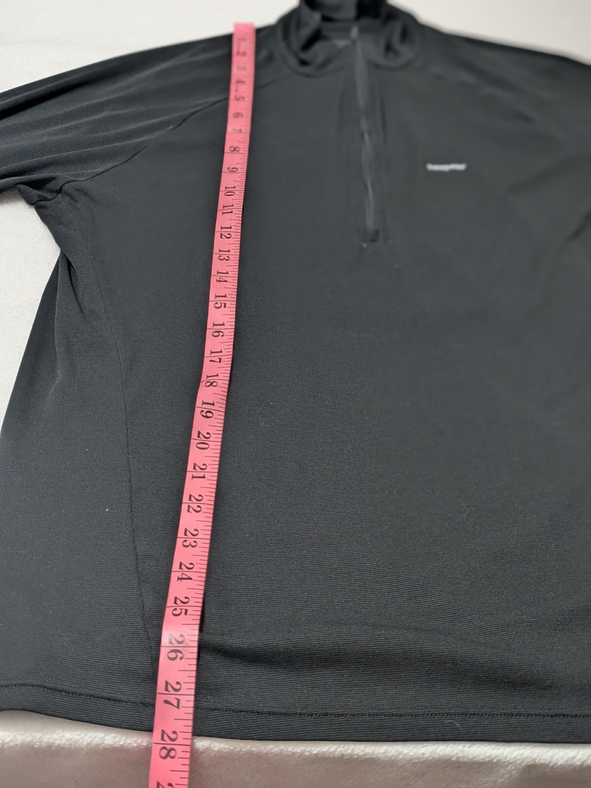 Patagonia Capilene Black 1/2 Zip Pullover Long Sleeve Shirt Mens Sz L Mid weight