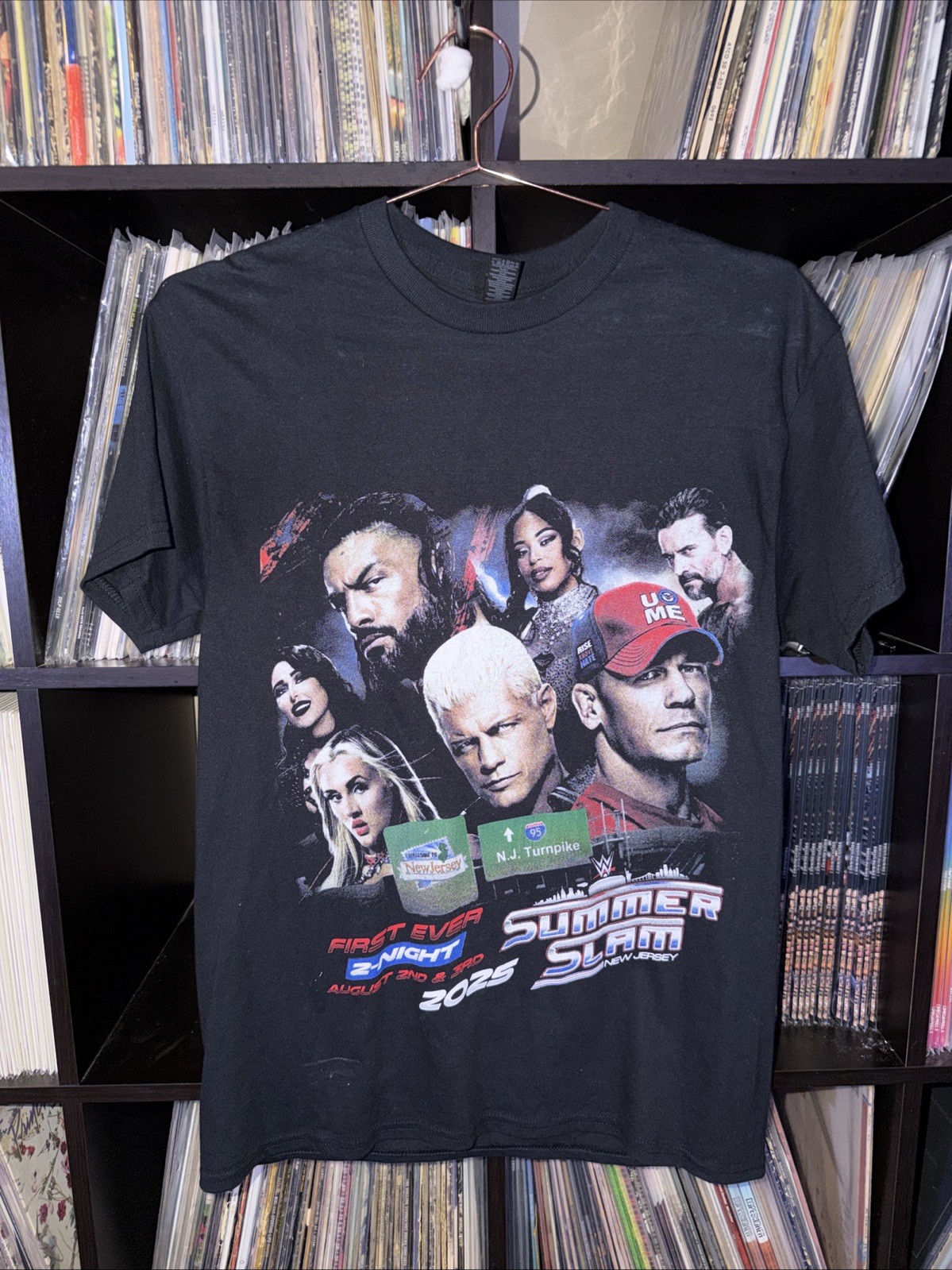 WWE Summerslam 2025 Shirt Med Mens Black Cody Rhodes John Cena RIP Hulk Hogan