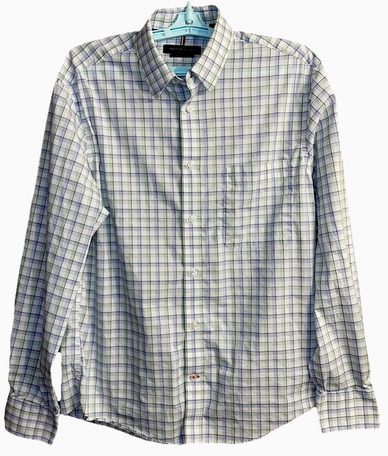 Tommy Hilfiger Mens All Seasons Stretch Regular Fit Button Shirt Sz M (32/33)EUC