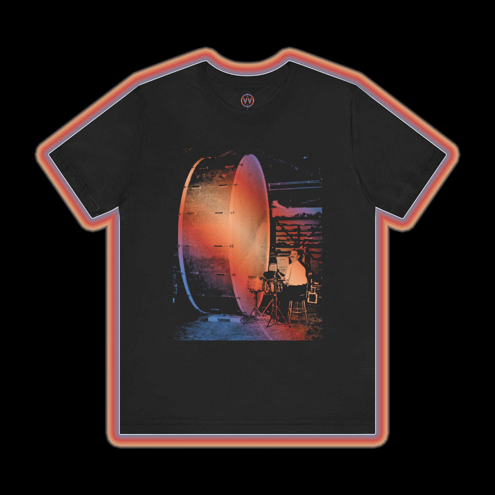Big Bass Drum T-Shirt Heavy Rhythm 808/909 Drum Machine-Music Producer/Musician
