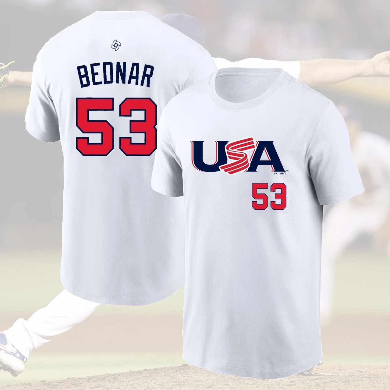SALE – David #53 Bednar USA Baseball Team 2026 Name And Number Gift For Fan