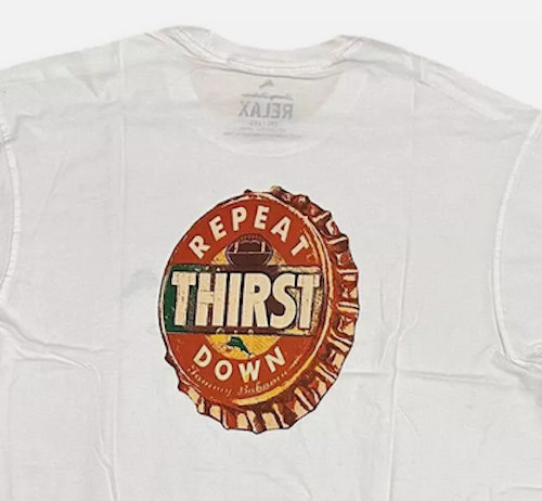 $45 TOMMY BAHAMA White FOOTBALL BEER Relaxed Fit Short Sleeve T-shirt NWT