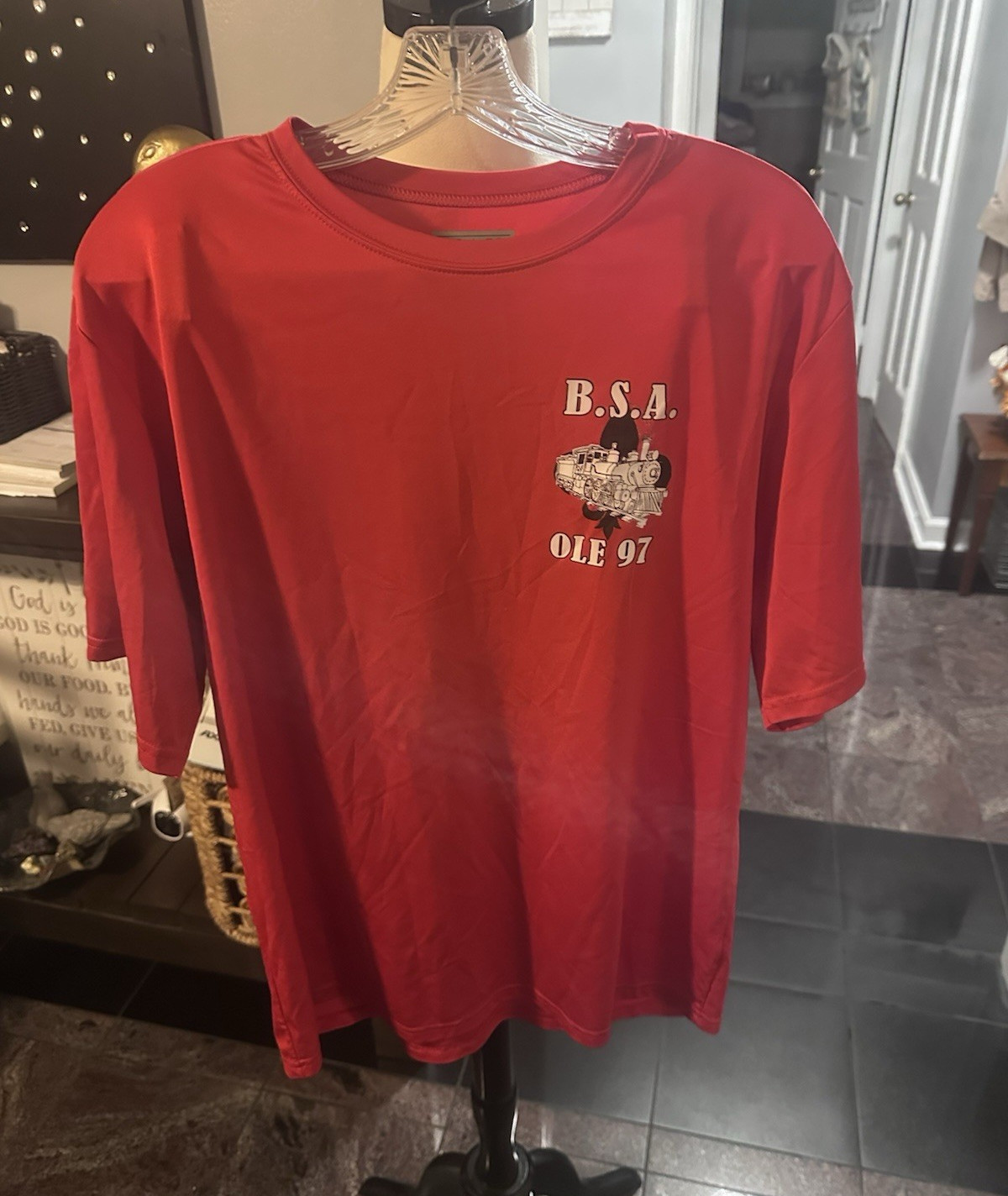 A4 B.S.A. OLE 97 Graphic Men’s Crew Neck Short Sleeve T-Shirt Red M