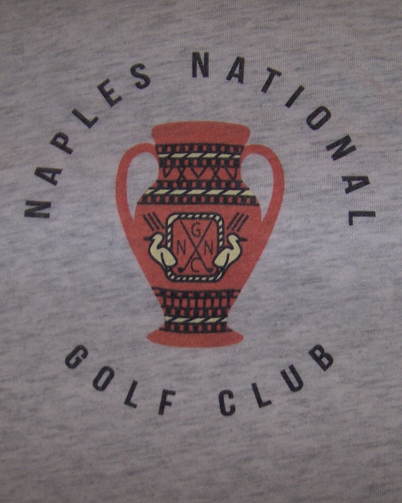NEW IMPERIAL Crew Neck Cotton Poly Tee Shirt NAPLES NATIONAL GOLF CLUB Sz S Gray