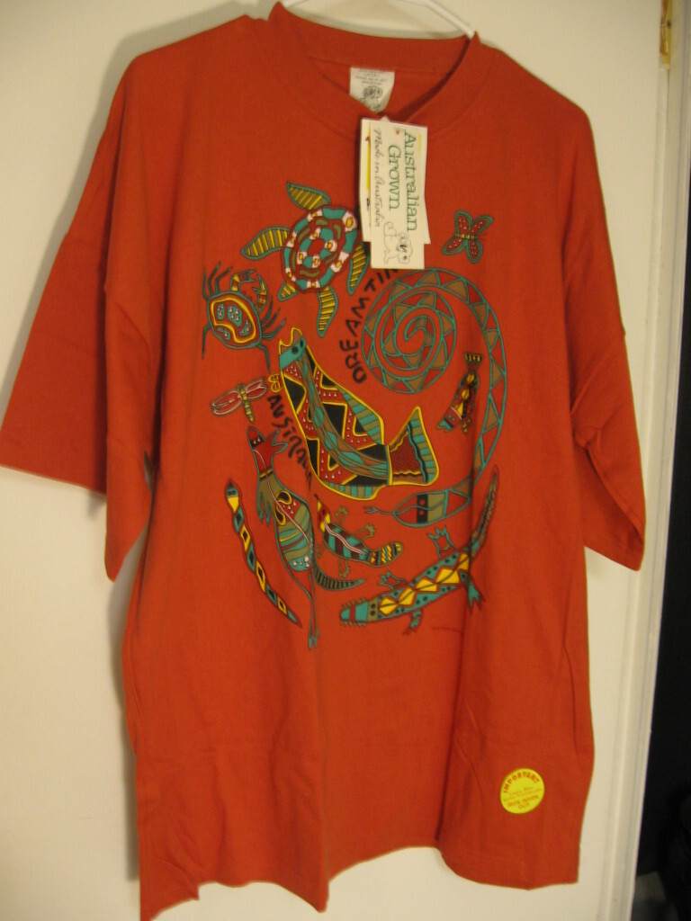 Australian Grown XL men women Shirt Dreamtime Graphic