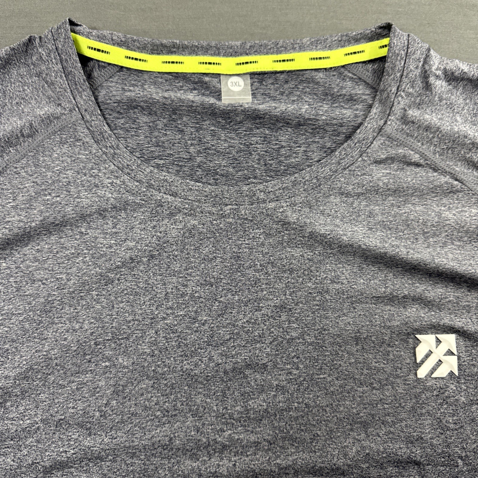 T Shirt Mens 3XL Gray Odor Control Moisture Wicking 48” Chest