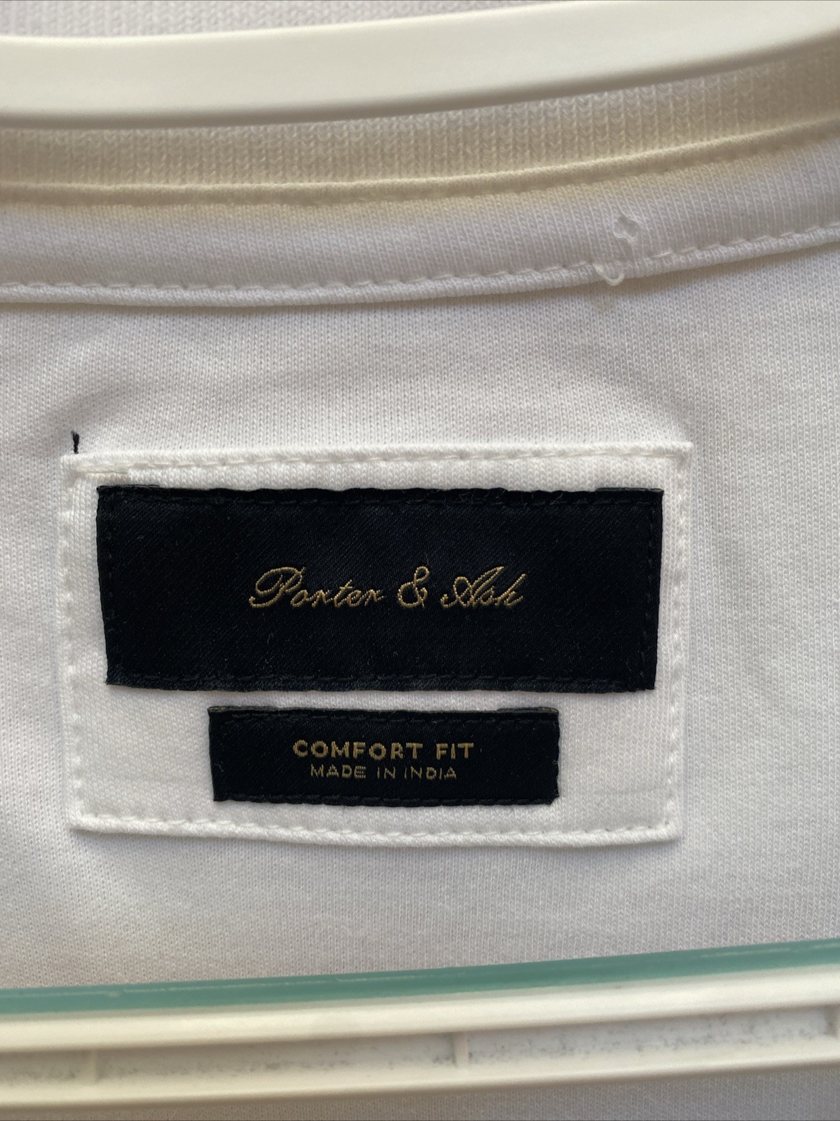 NEW Porter & Ash Men’s Large White Crew Neck T-Shirt Comfort Fit NWT