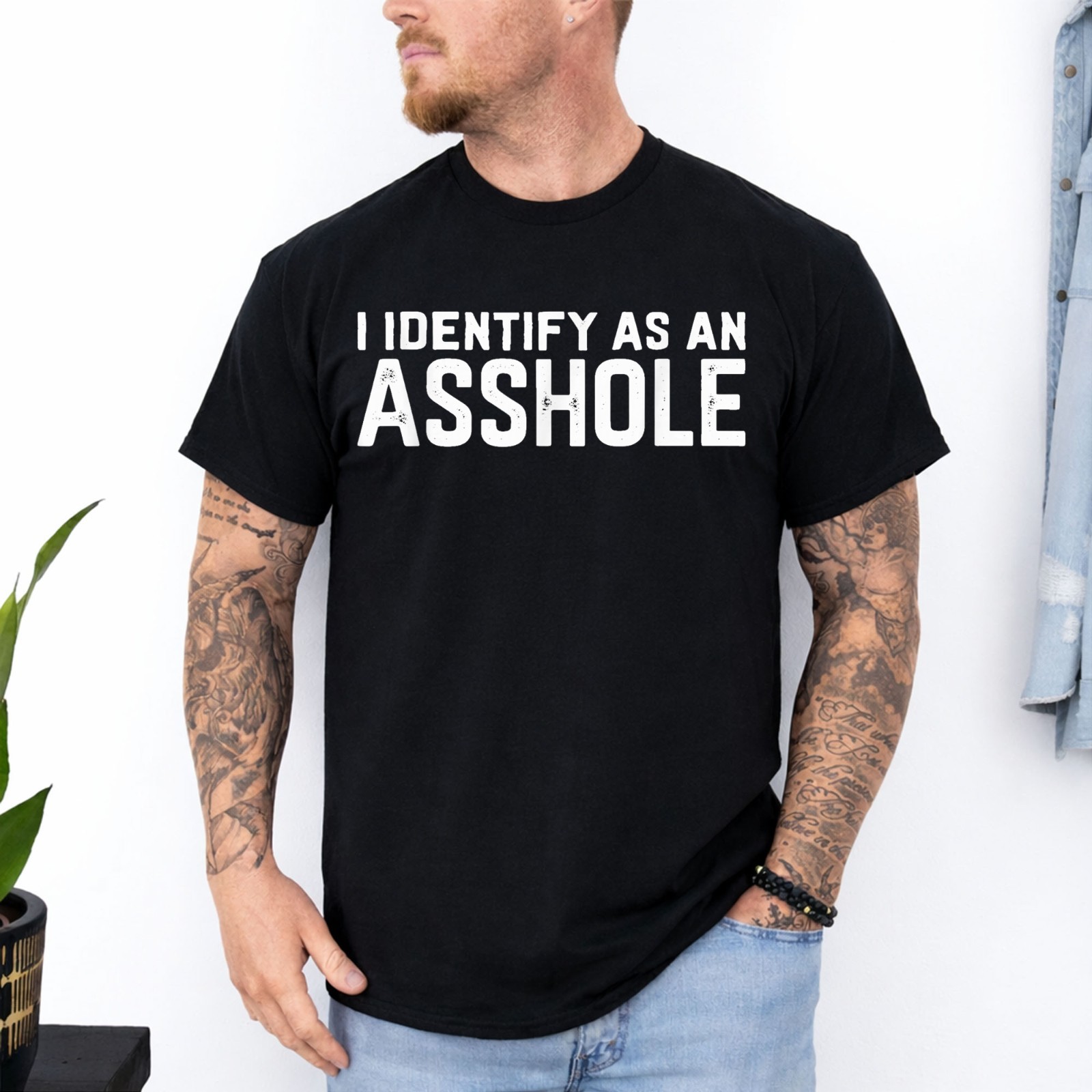 I Identify As an Assh*le Funny Sarcasm Meme T-Shirt