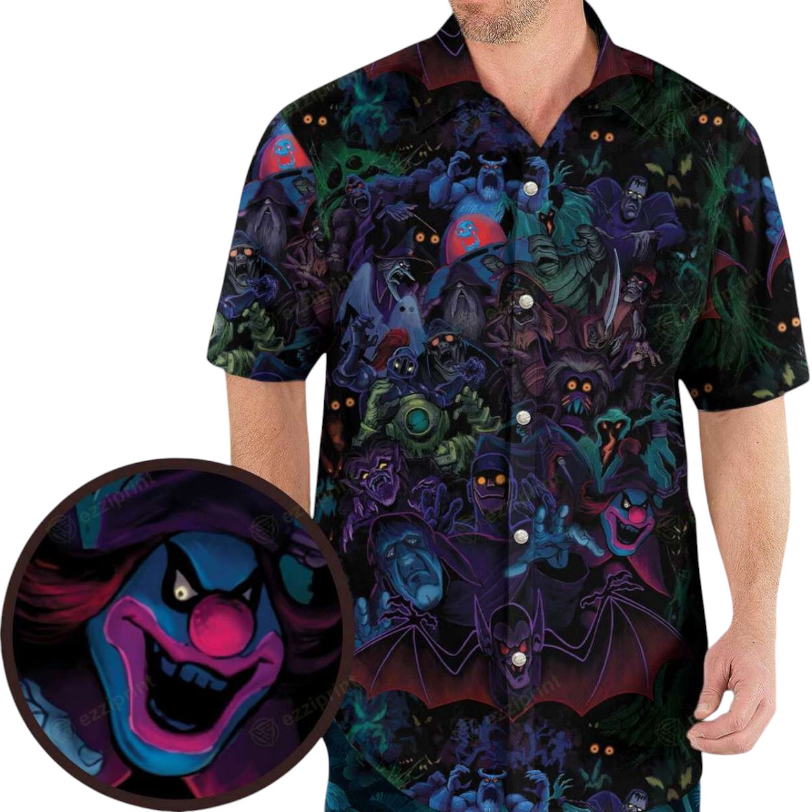 Haunted Scooby Doo Villains Hawaiian Shirt Fun and Stylish Hawaiian Shirts for M