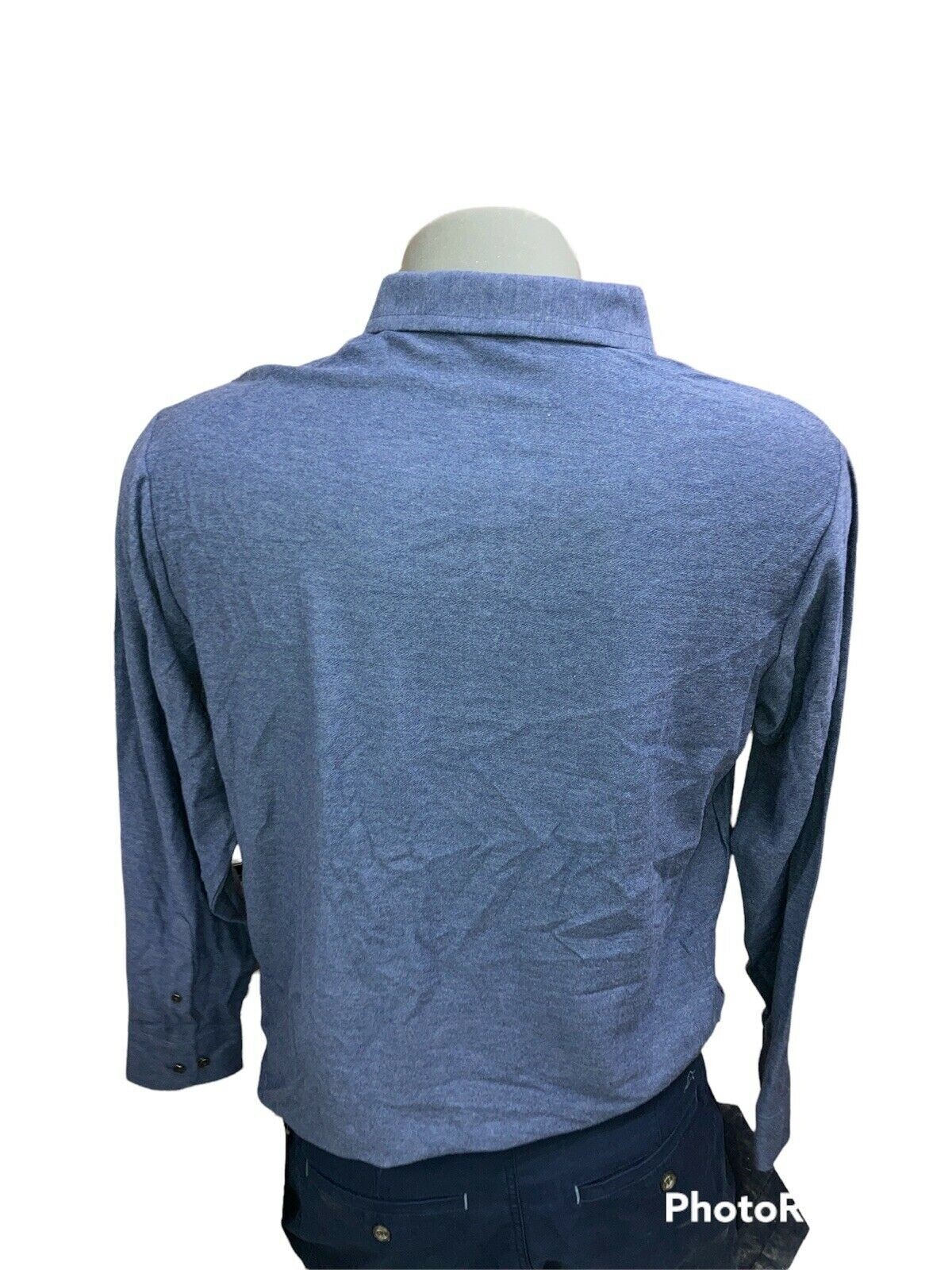 ROWM Navy Heather Long Sleeve Mens Shirt L NWT $49.50