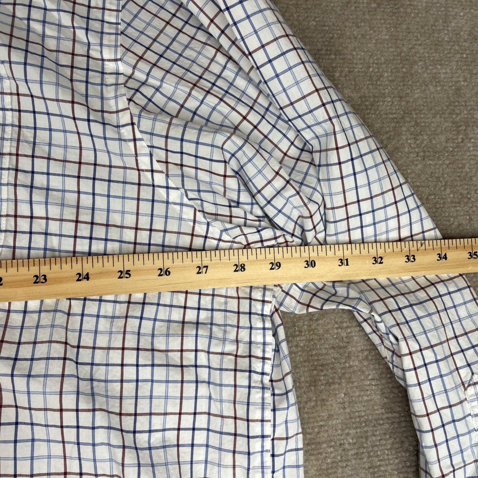 Roundtree & Yorke 3XB Plaid Button Down Long Sleeve Dress Shirt Men