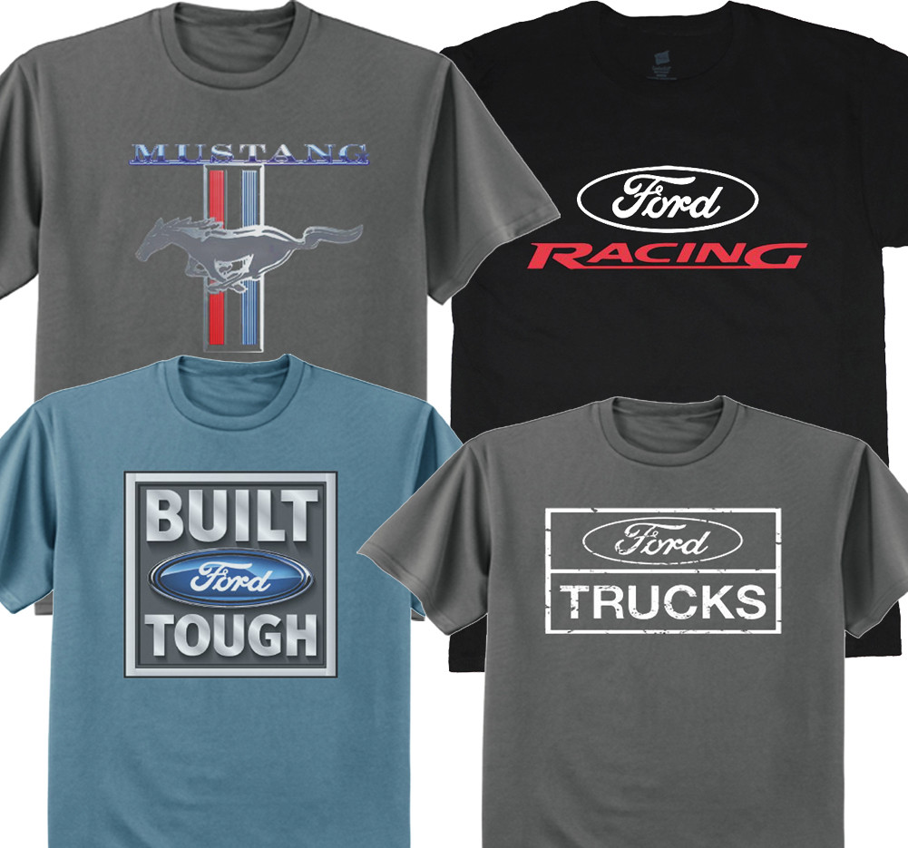 Ford T-shirts Men’s Mustang Trucks Shelby Mopar Racing Decal Auto Gifts for Men