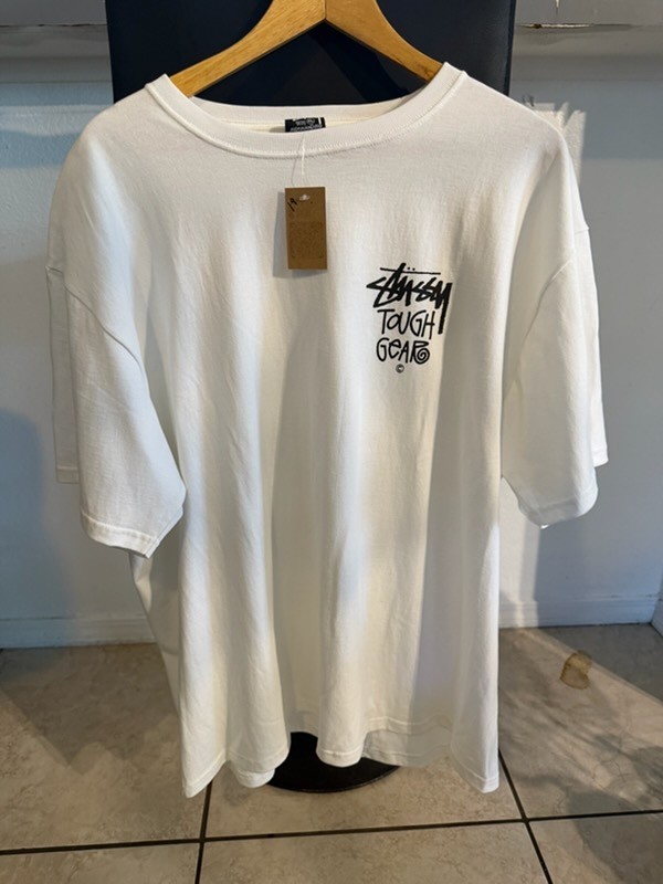 NWT Stussy Tough Gear White Size X-Large Tee